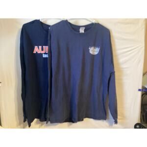 1980 (2) Mens Long Sleeve Tshirts Both Navy Blue Size Extra Large